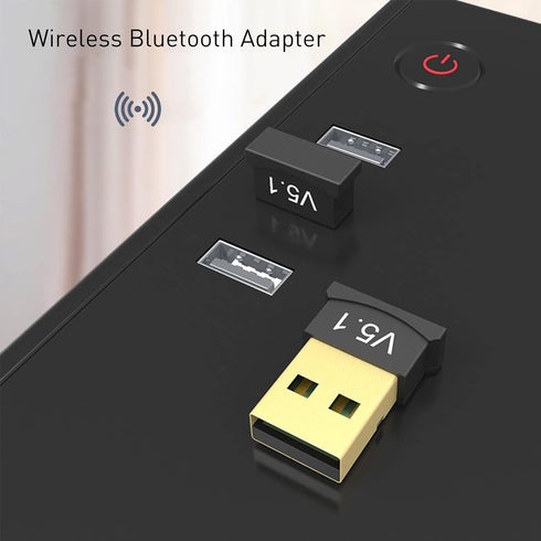 2 Pack Bluetooth Adapter for PC, Wansurs USB Bluetooth Adapter 5.1 EDR, Bluetooth Dongle Wireless Bluetooth Receiver for Desktop, Laptop, Speaker,...