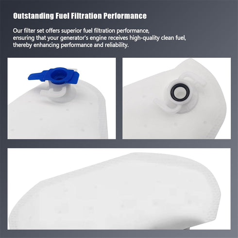 4 Pcs 16707-Z37-003 Fuel Filter Set Fit for Honda EU7000i EU7000iSN Generator...