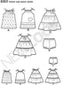 Simplicity Vintage New Look Patterns UN6353A Babies' Dresses and Panties, A (NB-S-M-L), White...