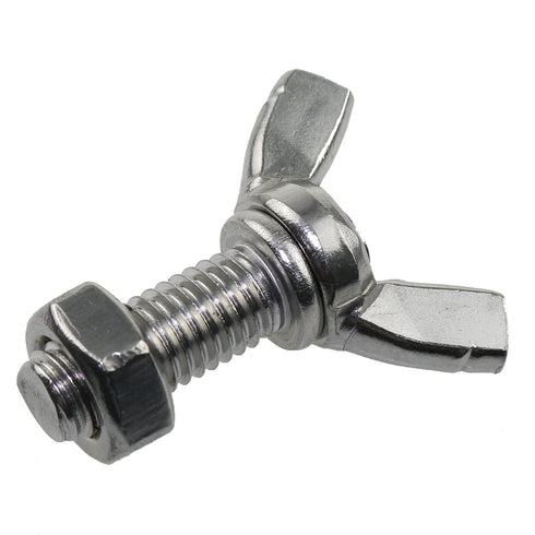 6pcs M8 1.25x20mm Stainless Steel Butterfly Screws with 6pcs Nuts Hand Tighten Toolless Adjust Bolt Butterfly Wing Head Thumb Screws...