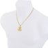 metaltree98 Solid Gold Plated Anchor Jesus Diamond Cut Pendant 20" Cuban Chain Necklace MPG 003 G (20")...