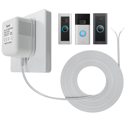 Doorbell Transformer 24V 500MA Doorbell Power Adapter AC110-120V to AC24V, Compatible with Ring, Nest, Eufy, Wyze, Arlo Visual Doorbell (with 32.8...