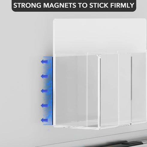 Acrylic Magnetic Dry Erase Marker Holder, Magnetic Pen Pencil Cup Holder Organizer for Whiteboard, Fridge, Locker - Clear......