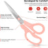 Pastel Scissors, Niutop 8" All Purpose Scissors Heavy Duty Ergonomic Comfort Grip Shears Sharp Scissors for Office Home Household Sewing High/Midd...