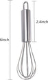 stainless steel small whisk for cheese, coffee, eggs, very handy (6 inches)...