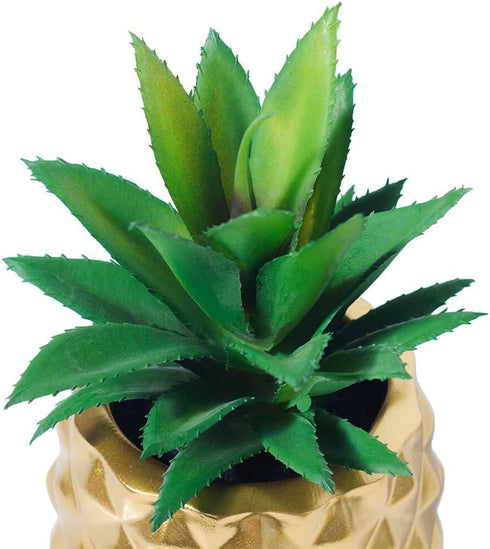 Artificial Succulent Pineapple Room Decor - House Greenery for Hotel Restaurant Home Office Kitchen Table (01 Gold)...