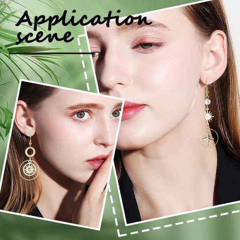 1 Box 5 Styles 100pcs Gold Earring Beading Hoops Round Circle Beading Hoop Brass Linking Earrings Beading Hoop Findings for Jewelry Making Supplie...