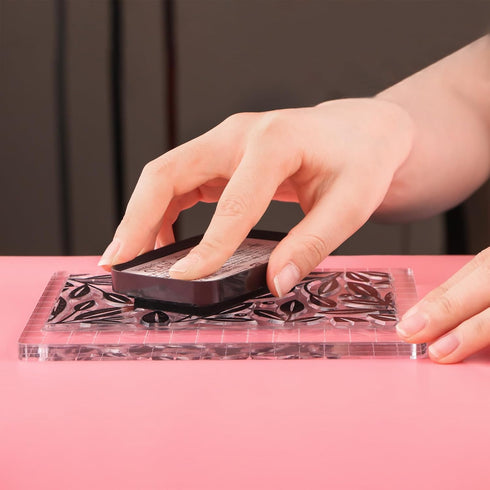 7 Pieces Acrylic Stamp Block Clear Stamping Tools Set with Grid Lines for Scrapbooking Crafts Card Making,Clear Acrylic Stamp Block Kit with Grid ...