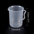 uxcell Measuring Cup 300ml PP Plastic Graduated Beaker Transparent with Handle for Lab Kitchen liquids 5pcs...