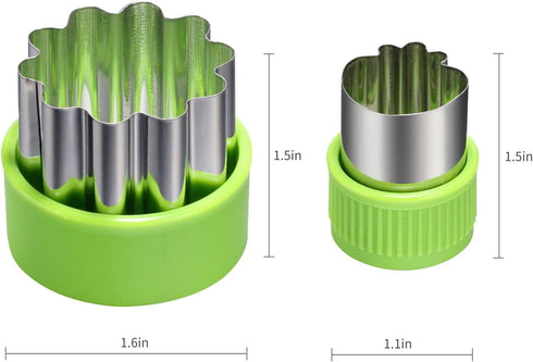 24 pcs Vegetable Cutter Shapes Sets Cookie Cutters Fruit Stamps Mold with 20 pcs Food Picks and Forks for Kids...