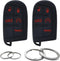 GFDesign 2Pcs Silicone 5 Buttons Key Fob Cover Remote Case Keyless Protector Compatible with Jeep Grand Cherokee Chrysler 300 200 Dodge Charger Ch...