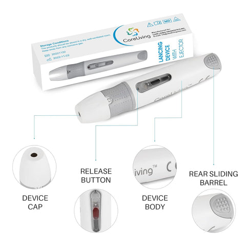 Lancing Device for Diabetes Testing, Lancing Device Pen, for Minimizing Pain and Discomfort, Works with most Diabetic Lancets...