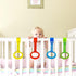 4 Pcs Baby Playpen Pull up Rings- Baby Crib Pull up Rings- Baby Walking Exercises Assistant Rings- Baby Bed Stand Up Rings Baby Cot Hanging Rings ...