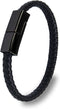 Leather Bracelet Charger USB Charging Cable Braided Cords USB Portable Travel Charger for Mens Womens Compatible with iPhone 14/13/12/11 pro XS MA...