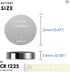 CR 1225 Batteries 3v Lithium Button Cell Battery Combo Pack - 5 Count...