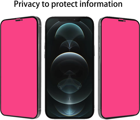 2 Piece Privacy Tempered Glass for iPhone 12 /iPhone 12 Pro 6.1 inch Anti-blue Anti-Spy Screen Protector Mirror Gradient Colorful......