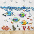HHgrowe Metal fish art wall decor ocean beach swimming pool garden decoration indoor and outdoor home hanging decoration Sculpture Statue 4PC...