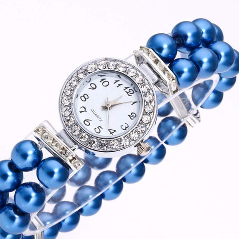Weicam 4pc Women Crystal Pearl Bracelet Analog Quartz Wrist Watch Wholesale Watches...