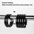 Premium Plastic Shower Curtain Rings Shower Curtain Hooks Gliding on Standard Shower Rods Easy Snap Closure (O Shape,Black,12Pcs)...