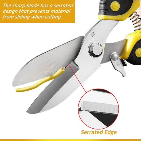 Scissors Heavy duty 9-inch, Shears Multipurpose, Easy Cutting Iron Sheet, Carpet, Leathers, Tin, Wires...