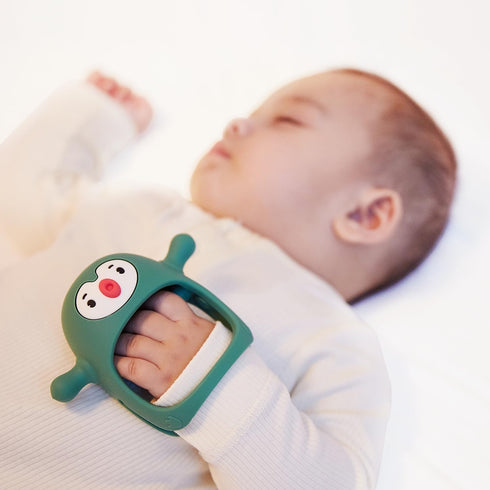 Smily Mia Penguin Buddy Never Drop Silicone Baby Teething Toy for 0-6month nfants, Baby Chew Toys for Sucking Needs, Hand Teether for 3-6Months,Ca...