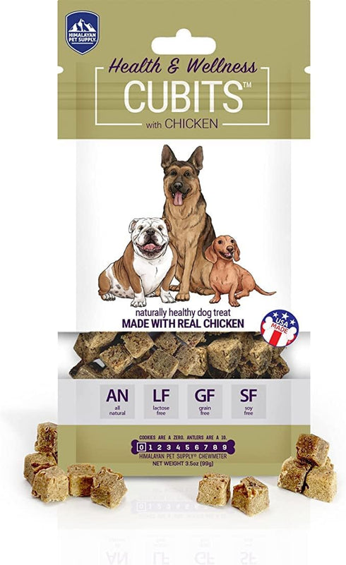 Himalayan Pet Supply Cubits with Chicken | Natural Training Treat | No Crumbs - No Sticky Mess | Gluten - Lactose - Soy - Grain Free | 3.5 oz per ...