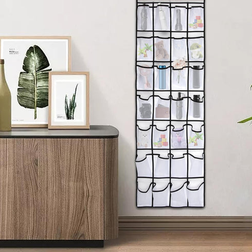 Pocket Shoe Organizer,28 Pocket Door Shoe Organizer Hanging Shoe Organizer Shoe Rack for Closet Pantry Shoe Holder for Men Sneakers, Women High He...