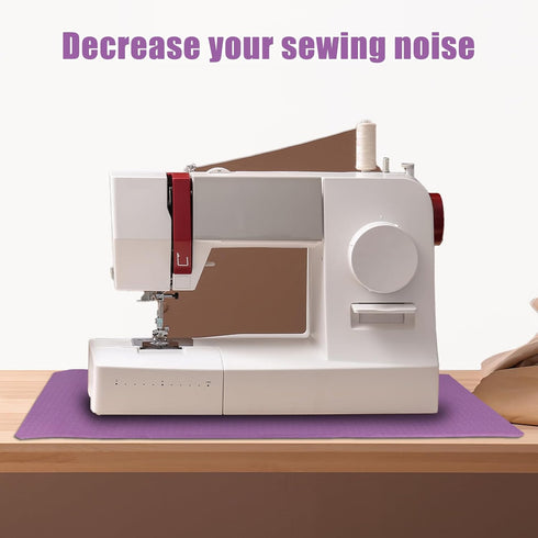 Sewing Machine Mat & Foot Pedal Mat, 19.7x15in & 13.4x6.7in Anti-Slip Sewing Machine Muffling Pad Set Decrease Vibrations Noise Sewing Accessories...