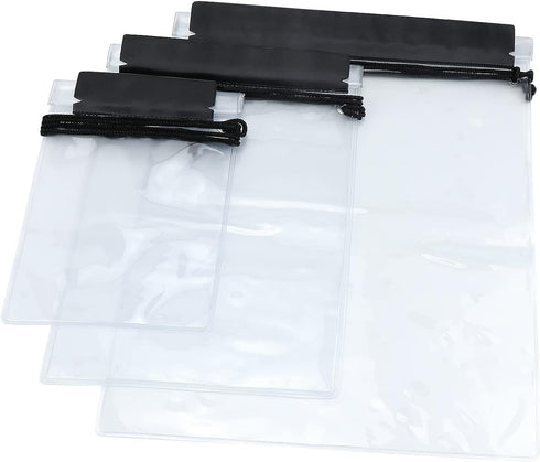 Meetory Clear Waterproof bags Pouch Dry Bags For Camera Mobile Phone Maps Kayak Document Holder,3 Piece Waterproof Plastic Pouch Document Holder U...