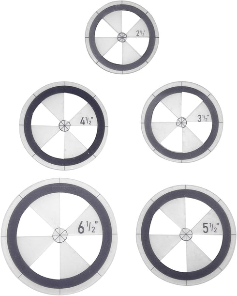 Circle Quilting Template CHENJIN 5PCS Circle Ruler Quilting Template Set for Quilting Circle Rulers Quilt Arc Circle Cutter Ruler, 5 Size...