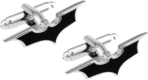 Black Bat Mark Cufflinks Men's Cufflinks for Groom Wedding Dress...