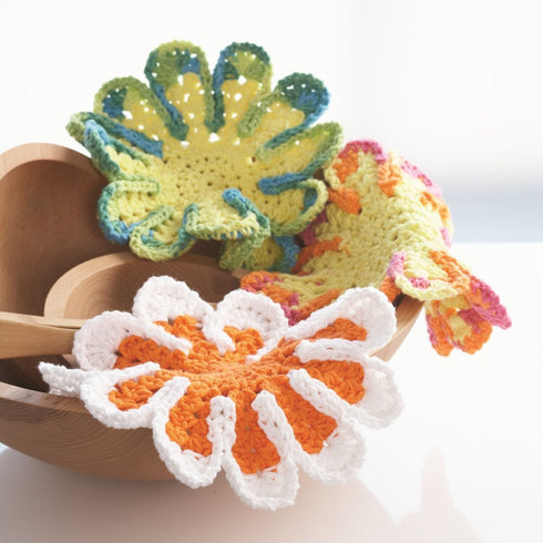 Bernat Handicrafter Cotton Solids Yarn, 1.75 oz, Gauge 4 Medium, 100% Cotton, Hot Green...