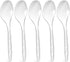 HANSGO 90PCS Clear Plastic Spoons, Heavy Duty Spoons Plastic Silverware Set Disposable Spoons for Party Wedding Picnic...