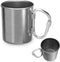 Stainless Steel Camping Mug with Handle - 13.5 oz Coffee Camping Mug with Carabiner Handle Portable Backpack Outdoor Hiking Cup Lightweight Campin...