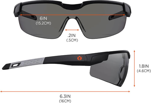 Ergodyne Skullerz Dellenger Adjustable Safety Glasses, z87...