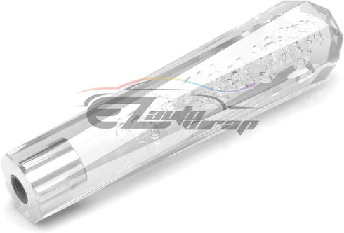 EZAUTOWRAP Shift Knob Stick Crystal Transparent Bubble Clear Transparent Throw Gear Shifter 20cm...
