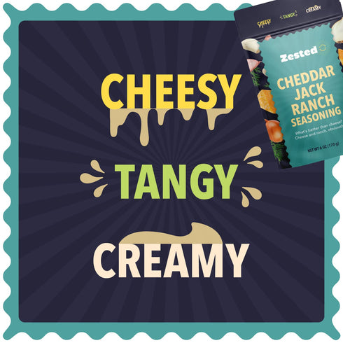 Cheddar Jack Ranch Seasoning - XL 6 oz Bag - Zested Tangy Cheddar Jack and Cream Ranch Spice Blend - Gluten Free and Nut Free - Goes Great On Snac...