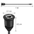 SinLoon RJ45 Panel Flush Mount Cable 3FT RJ45 Male to Female Car Flush Mount Cable Cat6A Cable for Car Truck Boat Motorcycle Dashboard Computer et...