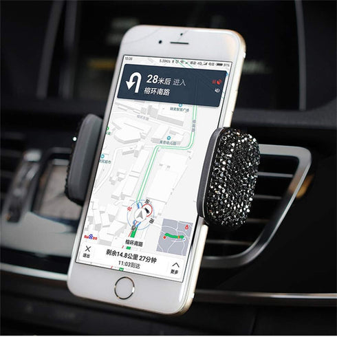 Cxtiy Car Phone Holder Adjustable Strong Sticky Dashboard Air Vent Base Car Air Vent Phone Mount Dashboard Cell Phone Holder Diamond Suction Cup h...