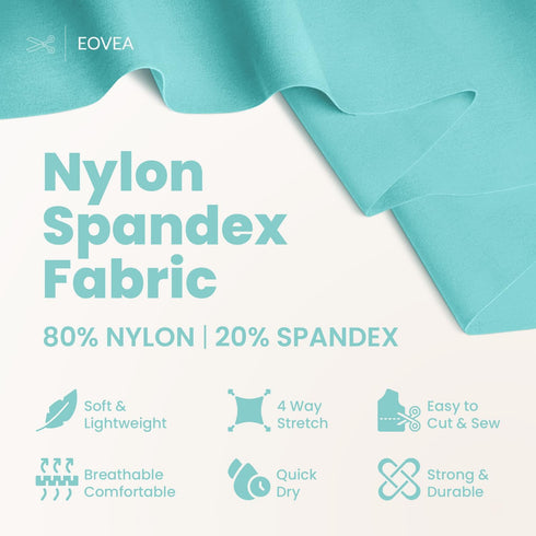 Nylon Spandex Fabric - 4 Way Stretch Fabric - Swimwear Fabric by The Yard - 60" Wide Lycra Fabric - Stretchy Swimsuit Fabric - Matte Tricot Fabric...