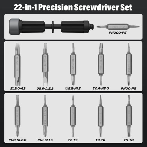 Fathers Day Dad Gifts Men Tool Mini Precision Screwdriver Set Women Christmas Stocking Stuffers 22 Multi-Bit Magnetic EDC Small Repair Tool Kit fo...