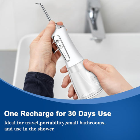 Water Dental Flosser Cordless for Teeth - AFROG 5 Modes Dental Oral Irrigator, Portable and Rechargeable IPX7 Waterproof Powerful Battery Life Wat...