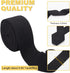 BENECREAT 9.84 Yards Cotton Twill Tape Ribbon, 2 Inch Wide Black Herringbone Cotton Ribbon Soft Natural Webbing Tape Roll for DIY Craft Sewing, Ha...