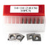14mm Square Carbide Inserts Cutters Knives Blades with Radius 14×14×2.0mm-R150-30°for Woodworking Spiral/Helical Planer Cutter Head or Lathe Turni...