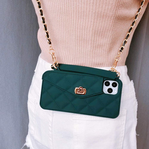 UnnFiko Wallet Case Compatible with iPhone 11 Pro, Cute Light Luxury Bag Design, Purse Flip Card Pouch Cover Soft Silicone Case with Handstrap Lon...