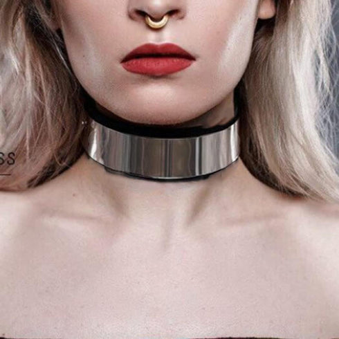 Fstrend Boho Choker Necklace Gold Statement Collar Necklaces Stainless Steel African Hoop Necklace Cleopatra Costumes Jewelry Accessories for Wome...