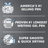 Pilot G2 07 Black Fine Retractable Gel Ink Pen Rollerball 0.7mm Nib Tip 0.39mm Line Width Refillable BL-G2-7 (6)...