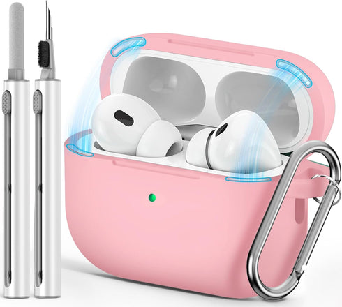 for AirPod Pro Case Cover with Cleaner Kit,Soft Silicone Protective Case for Apple AirPods Pro 2nd/1st Generation for Women Men,AirPod Pro Case wi...
