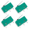 KW4-3Z Micro Limit Switch Three-Pin Roller Waterproof Travel Limit Switch Micro Switch with Lever Green 4PCS...