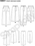 Simplicity Pattern S8841 Misses' Wide or Slim Leg Pull-on Pants, H5 (6-8-10-12-14)...